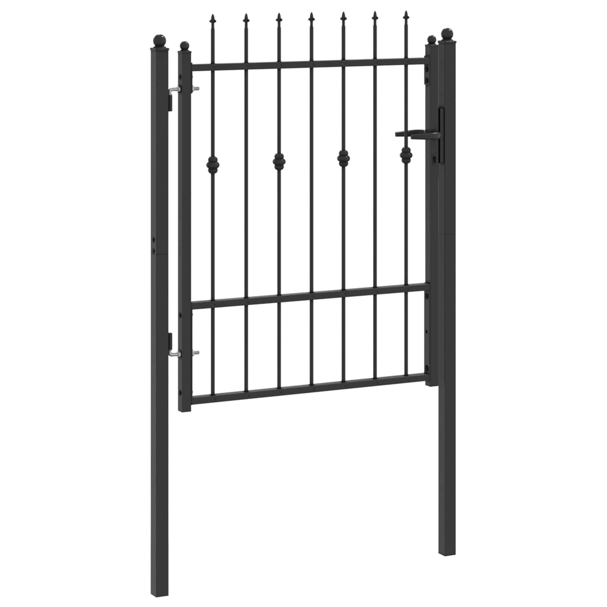 Hegnport ASTEN 100 x 125 cm Metal Sort Låses
