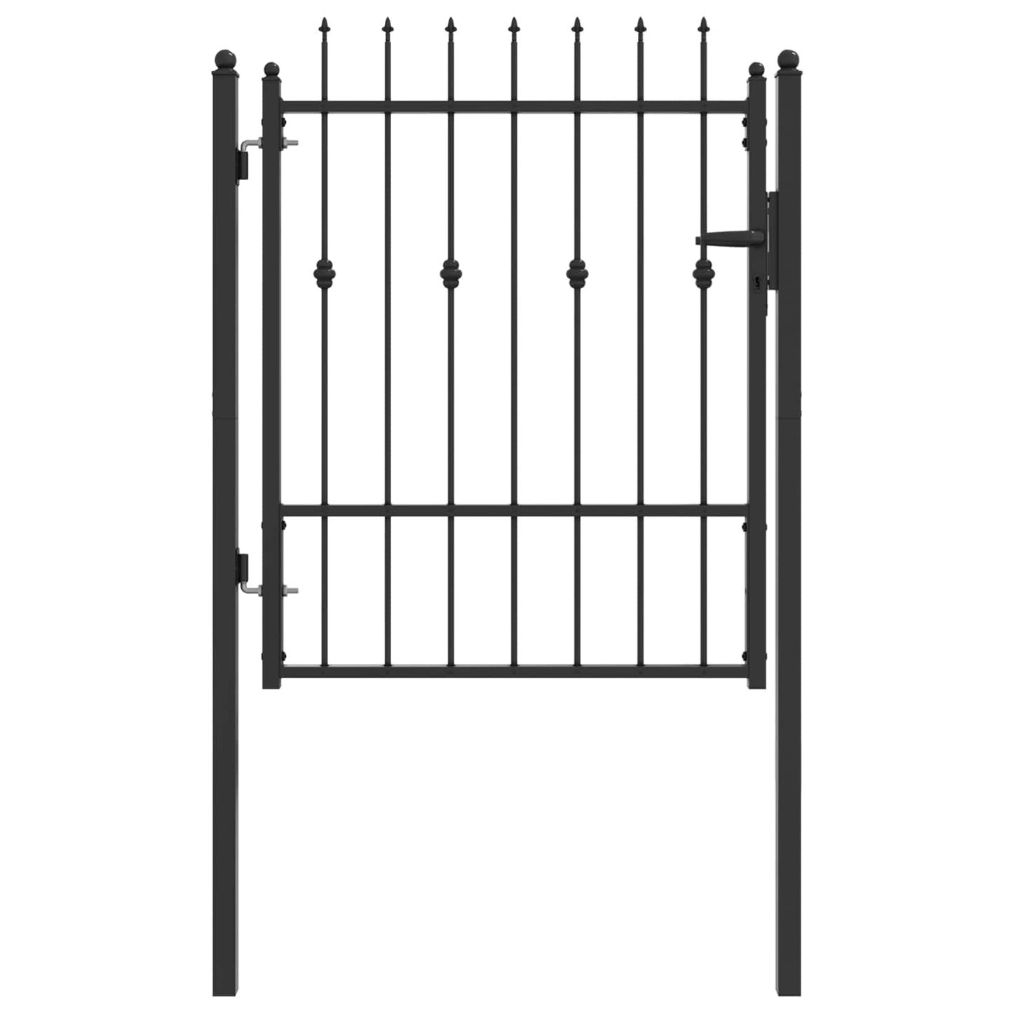 Hegnport ASTEN 100 x 125 cm Metal Sort Låses