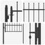 Hegnport ASTEN 100 x 150 cm Metal Sort Låses