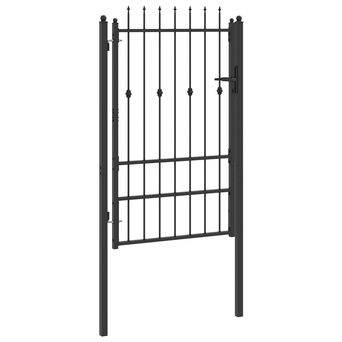 Hegnport ASTEN 100 x 150 cm Metal Sort Låses