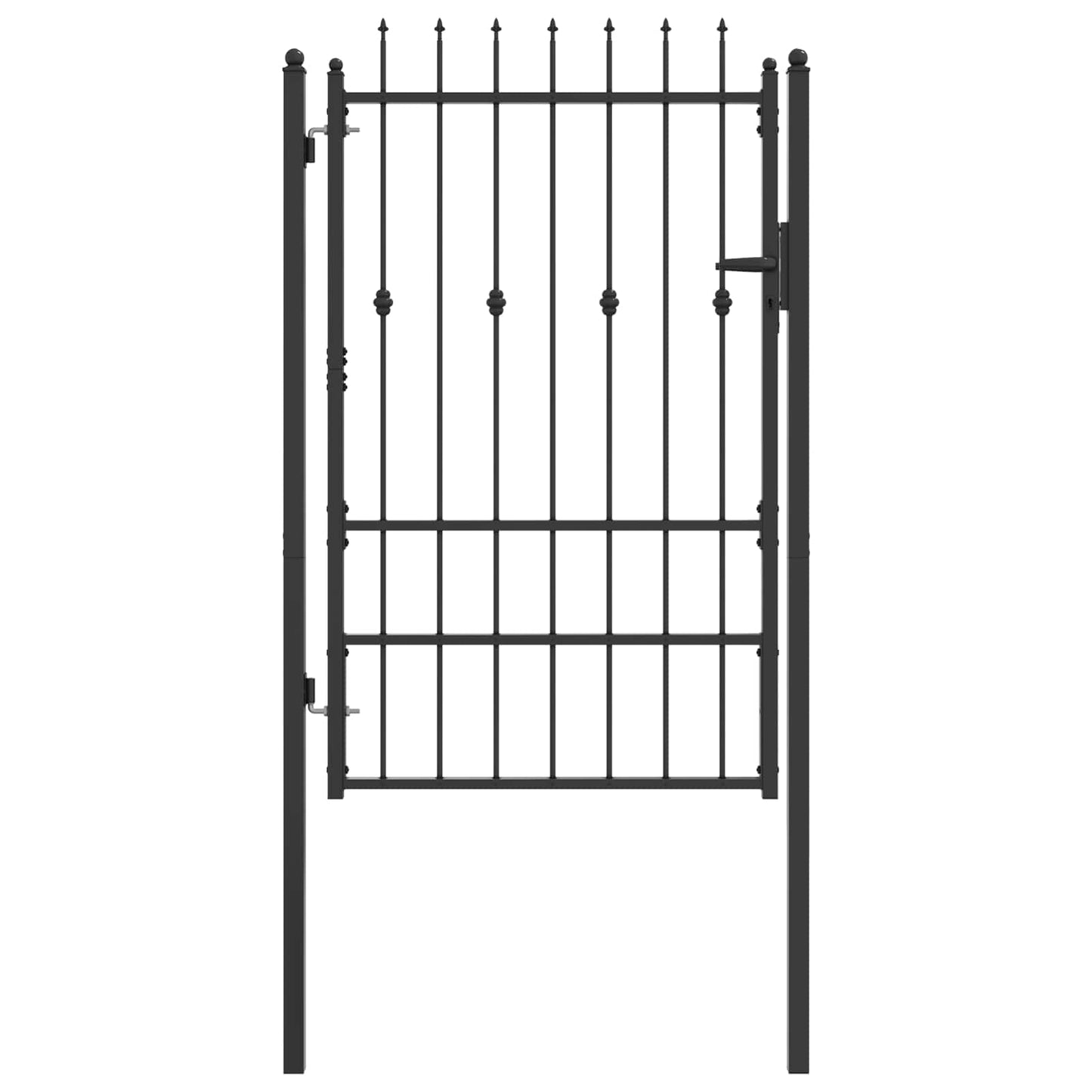 Hegnport ASTEN 100 x 150 cm Metal Sort Låses