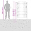 Hegnport ASTEN 100 x 150 cm Metal Sort Låses