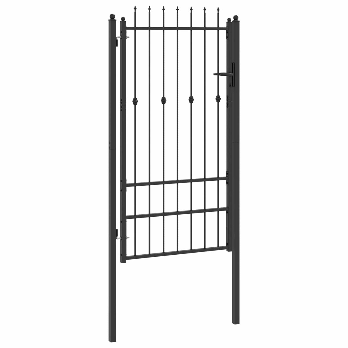Hegnport ASTEN 100 x 175 cm Metal Sort Låses