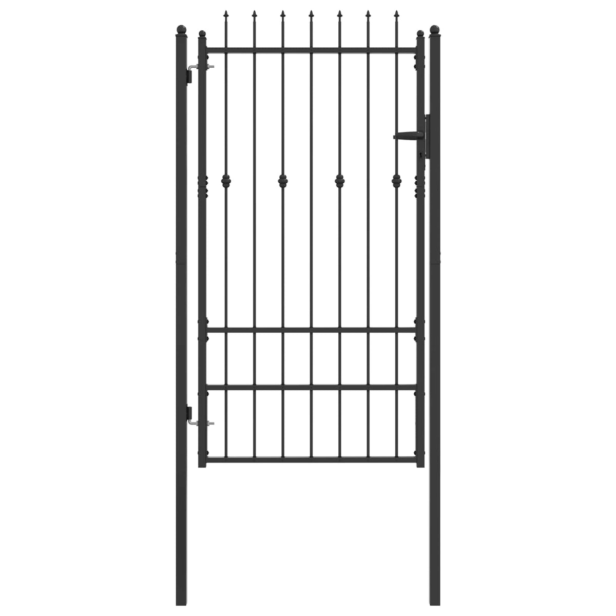 Hegnport ASTEN 100 x 175 cm Metal Sort Låses