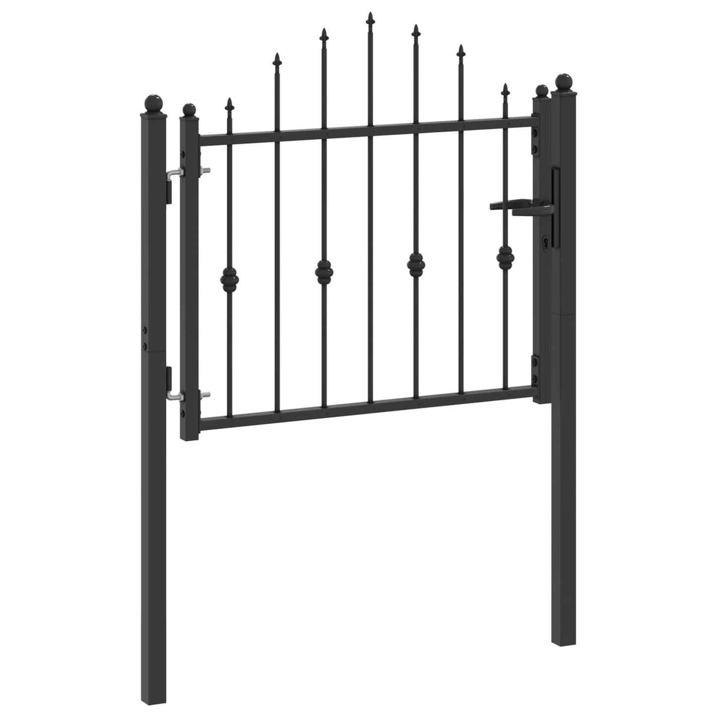 Hegnport ASTEN 100 x 75 cm Metal Sort Låses
