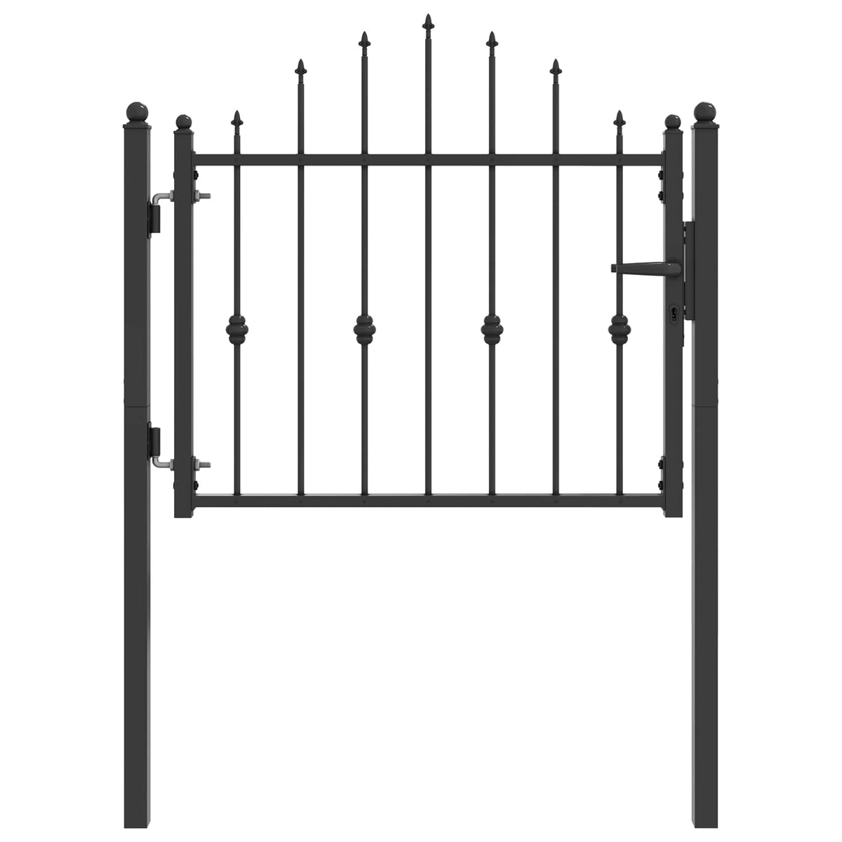 Hegnport ASTEN 100 x 75 cm Metal Sort Låses