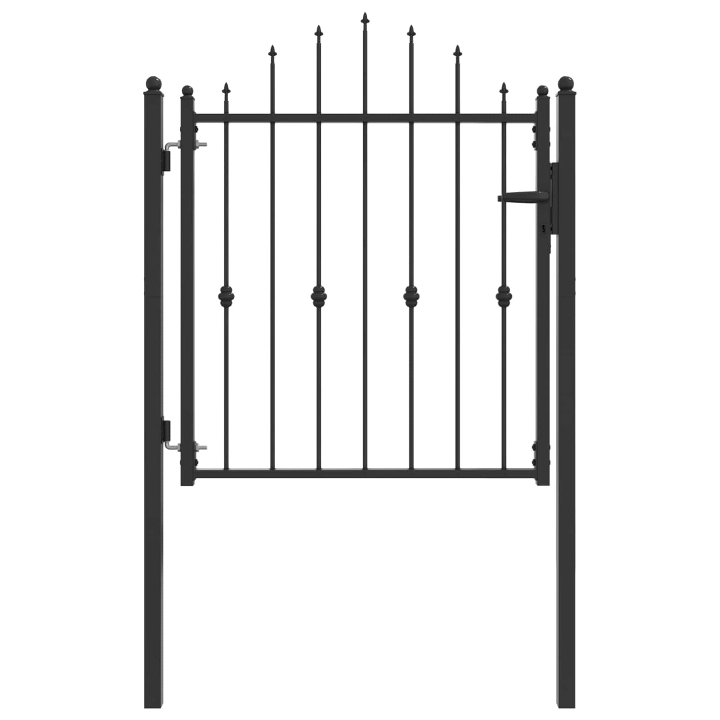 Hegnport ASTEN 100 x 100 cm Metal Sort Låses