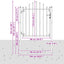 Hegnport ASTEN 100 x 100 cm Metal Sort Låses