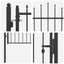 Hegnport ASTEN 100 x 125 cm Metal Sort Låses