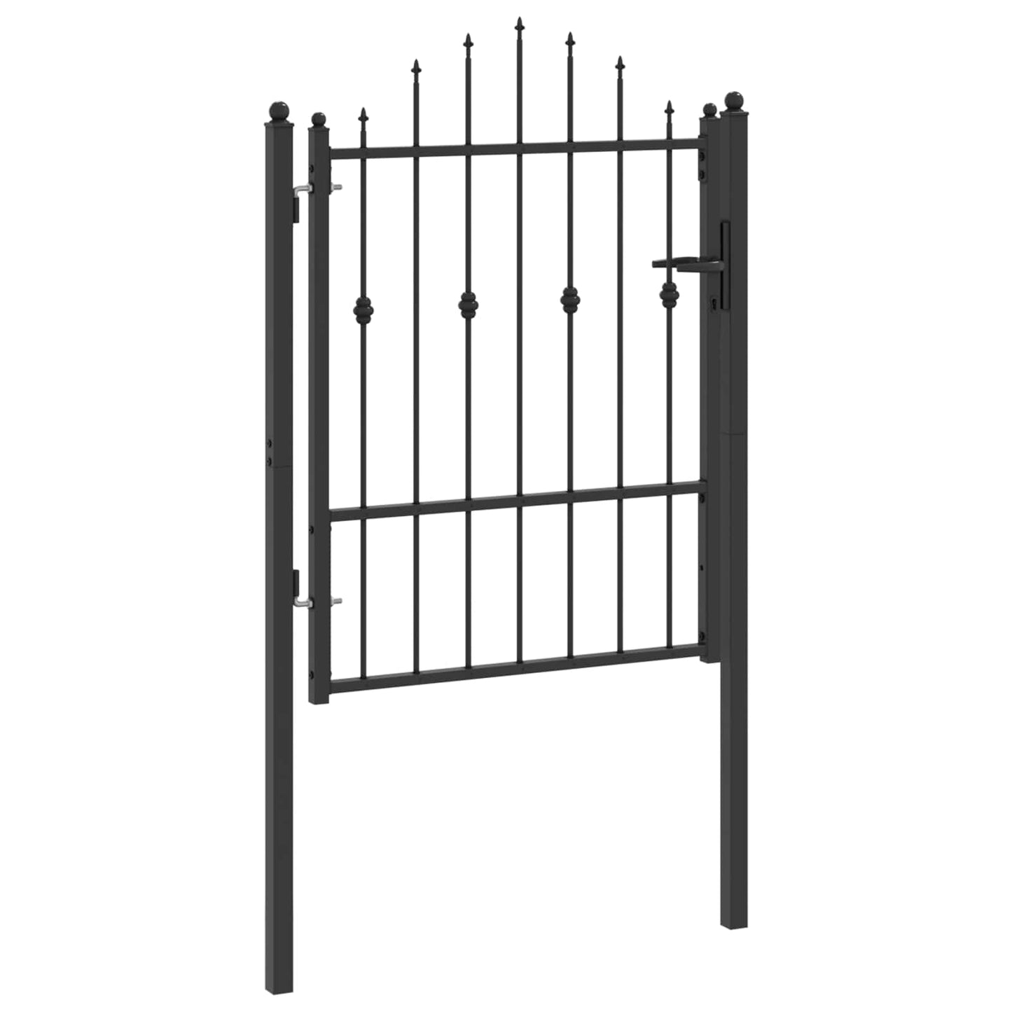 Hegnport ASTEN 100 x 125 cm Metal Sort Låses