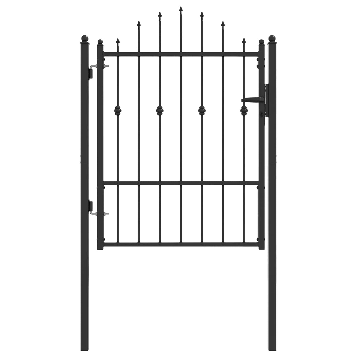 Hegnport ASTEN 100 x 125 cm Metal Sort Låses