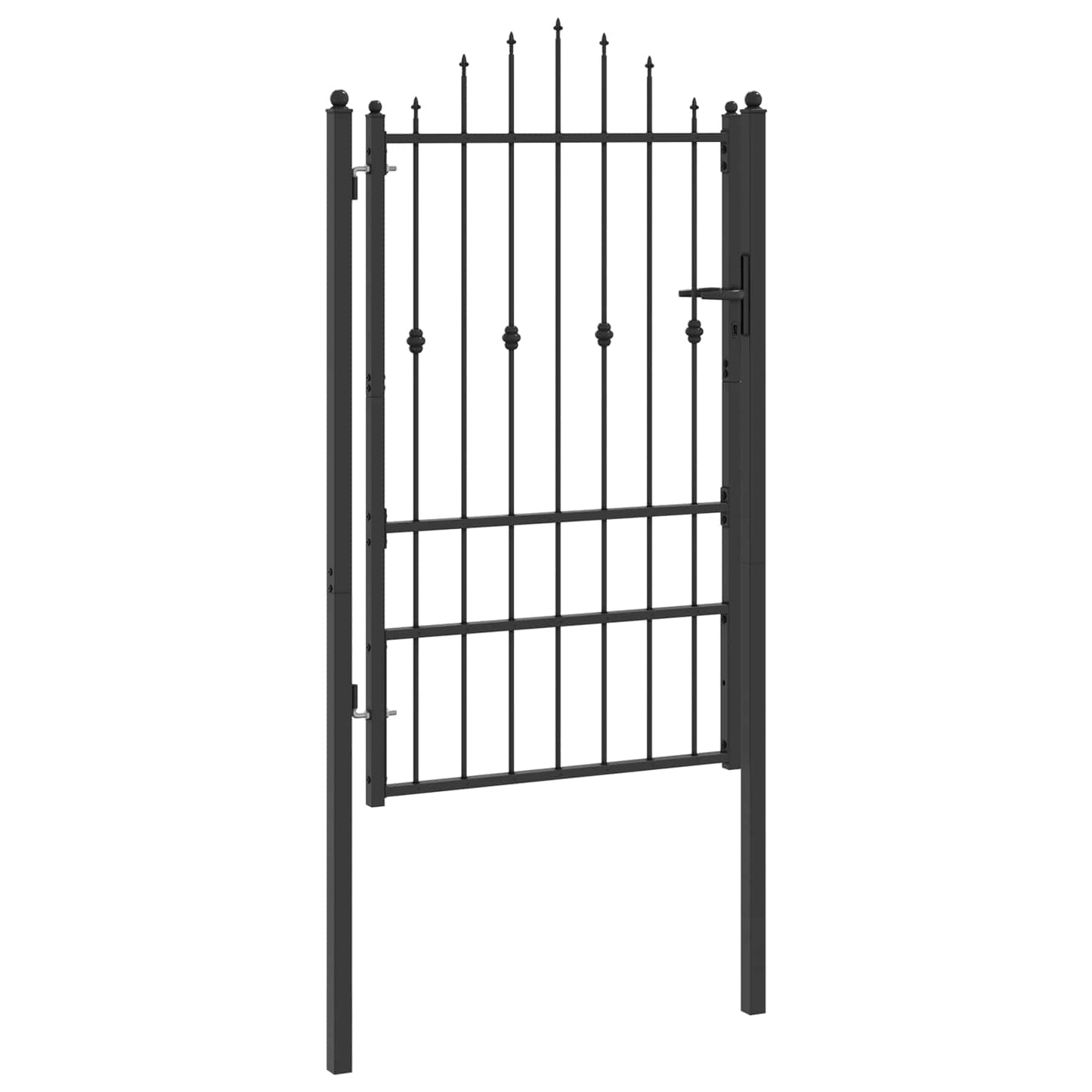 Hegnport ASTEN 100 x 150 cm Metal Sort Låses