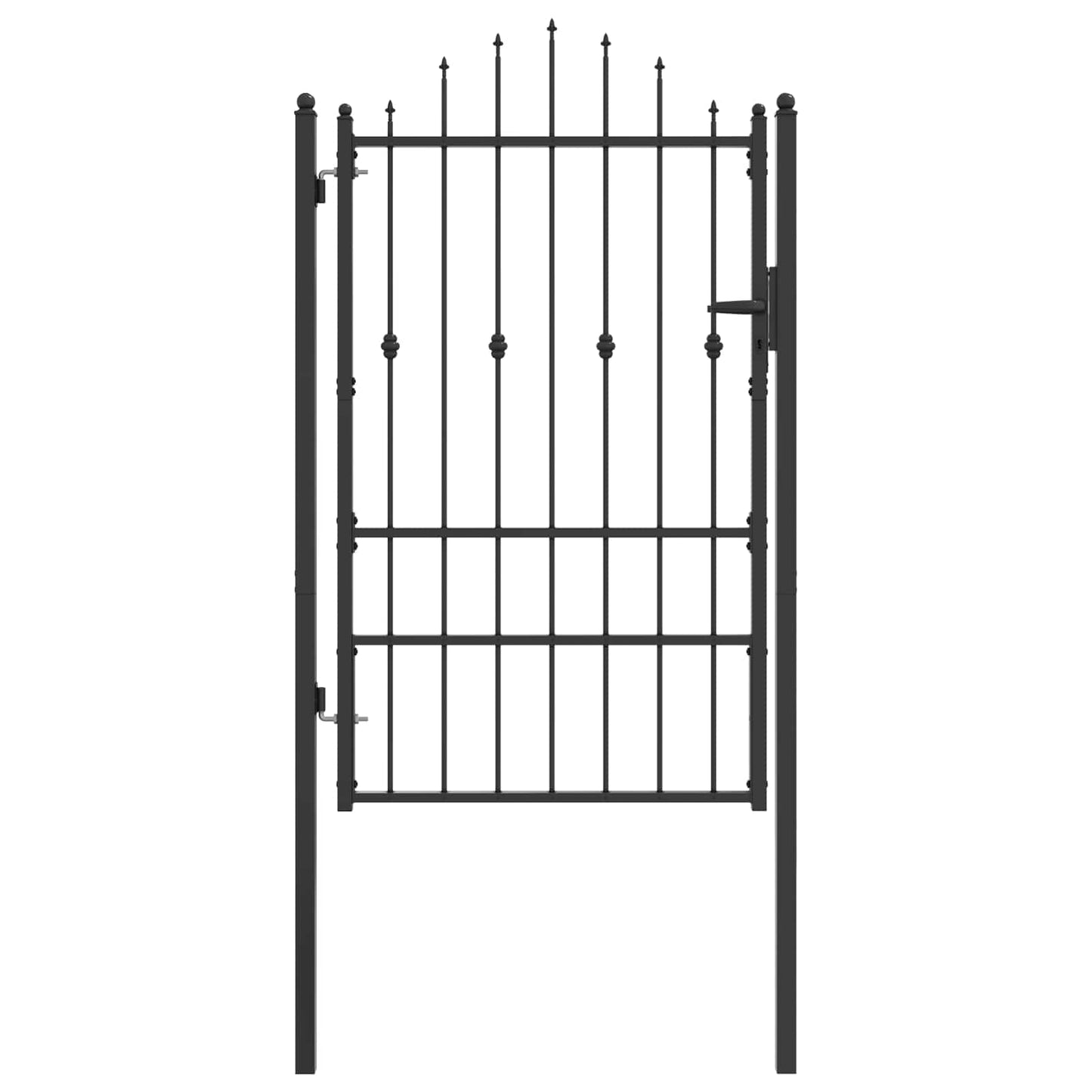 Hegnport ASTEN 100 x 150 cm Metal Sort Låses
