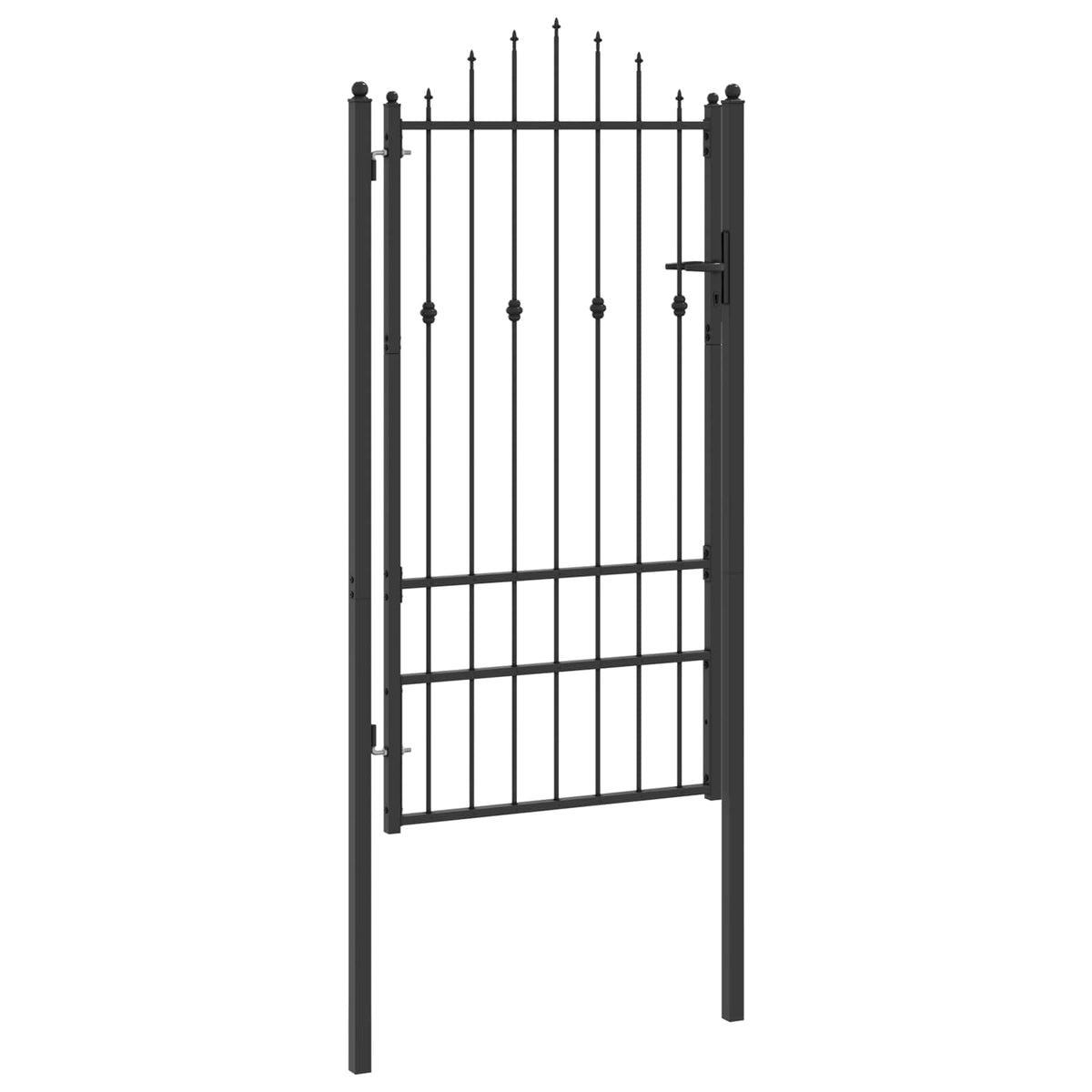 Hegnport ASTEN 100 x 175 cm Metal Sort Låses