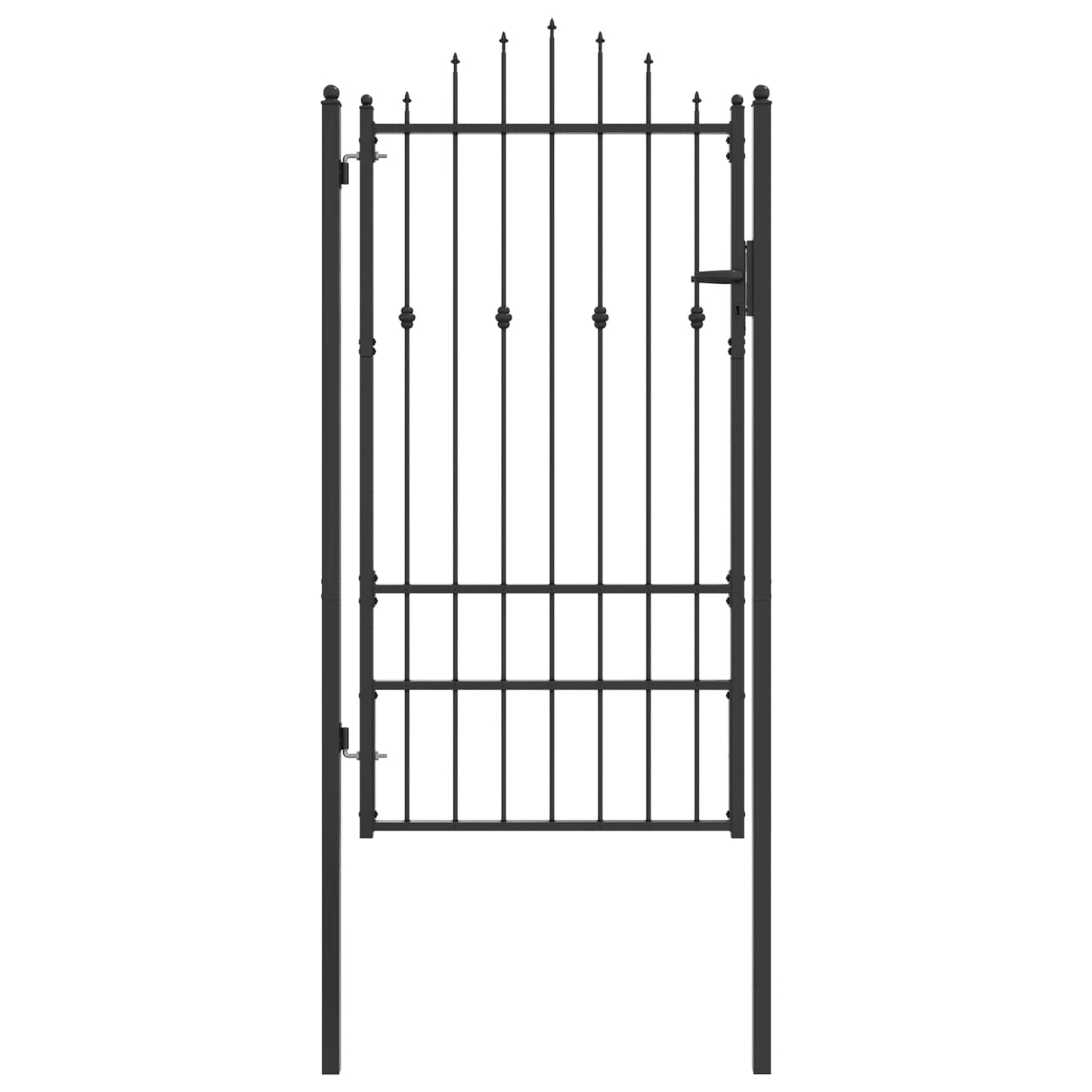 Hegnport ASTEN 100 x 175 cm Metal Sort Låses