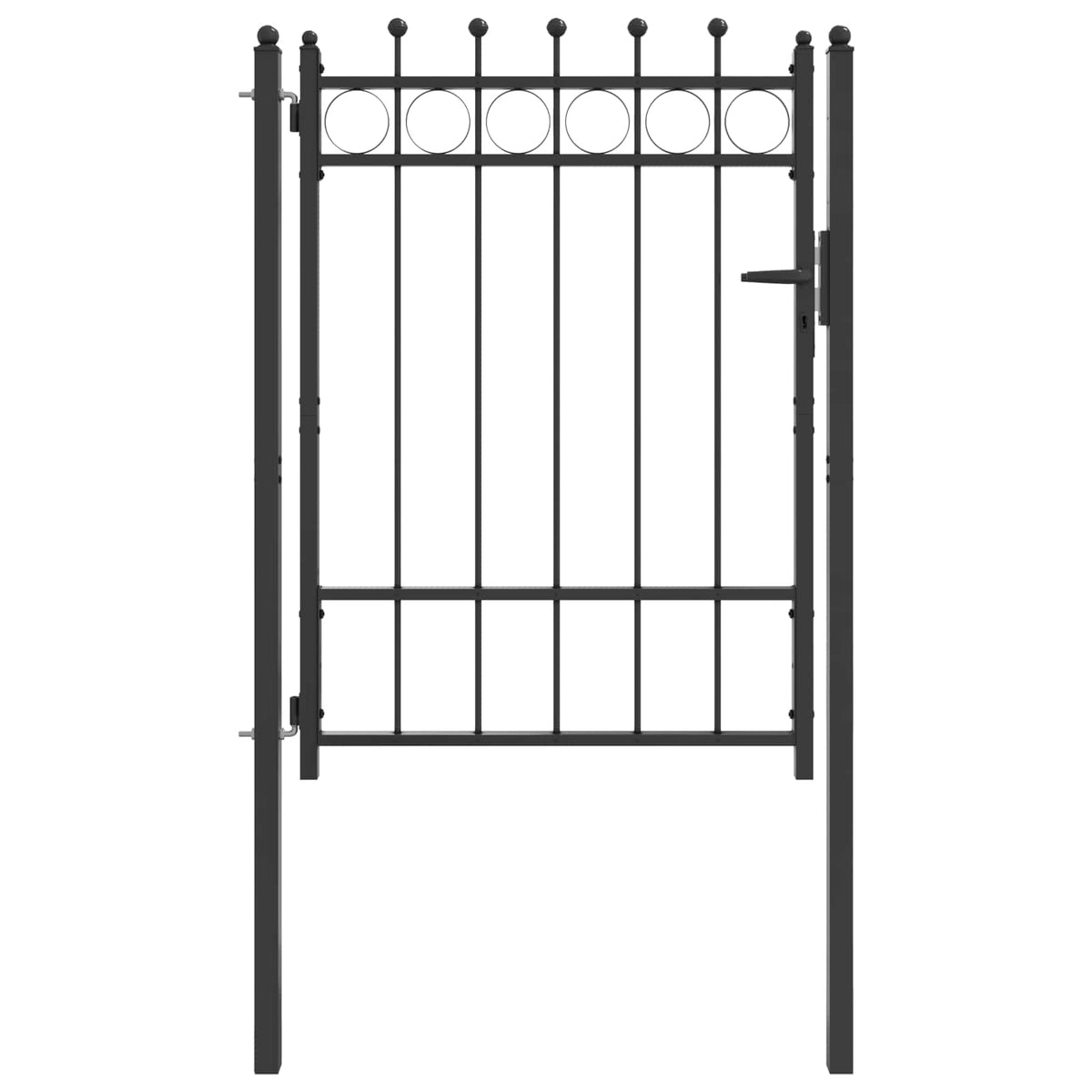 Hegnport HORST 100 x 125 cm Metal Sort Låses