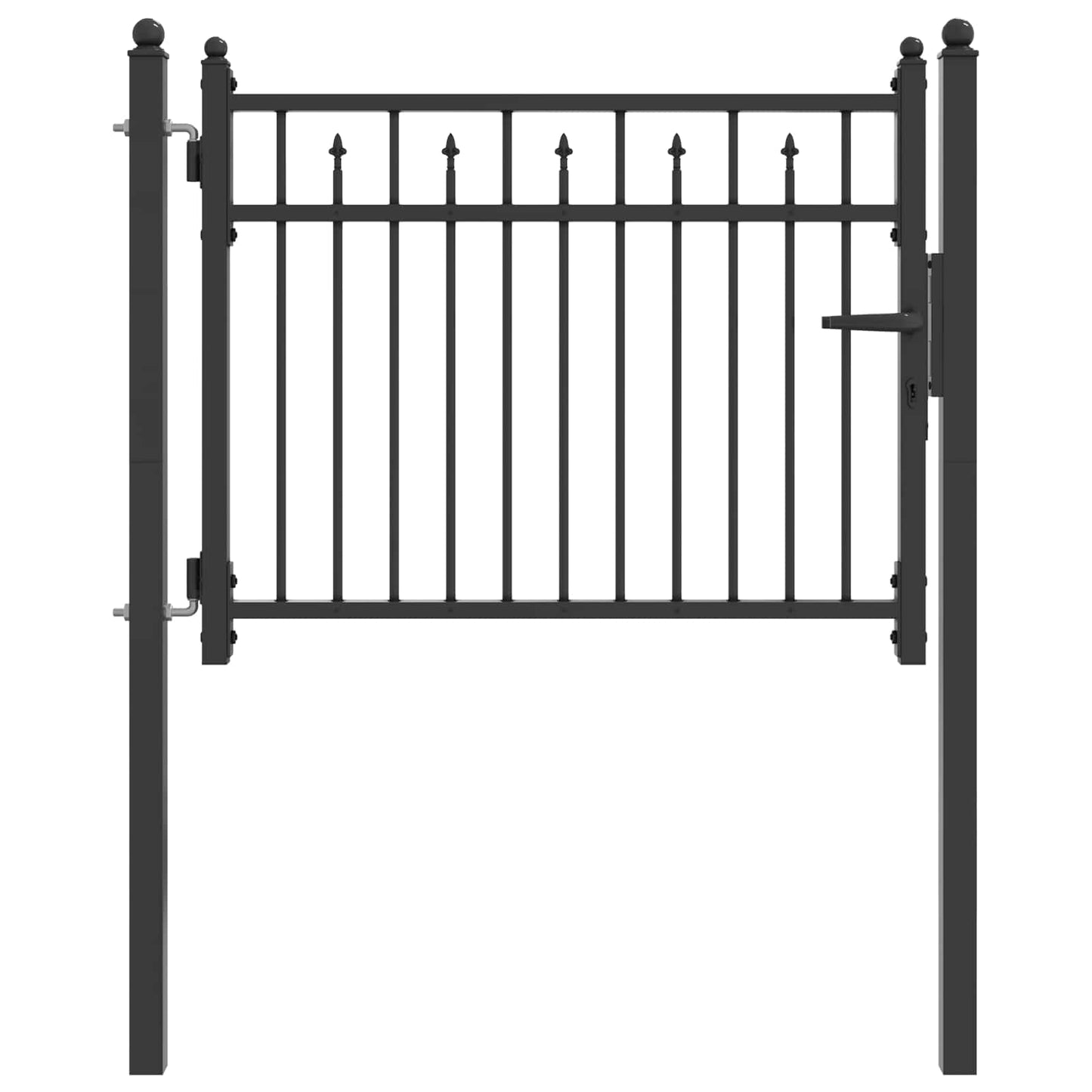 Hegnport BAARLO 100 x 75 cm Metal Sort Låses