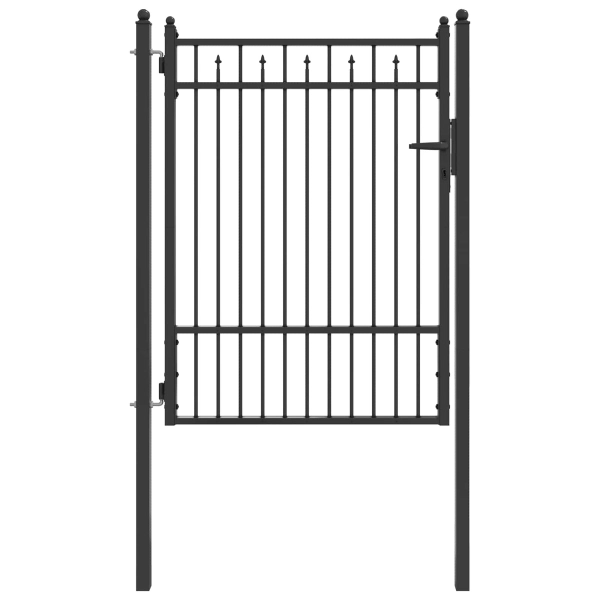 Hegnport BAARLO 100 x 125 cm Metal Sort Låses