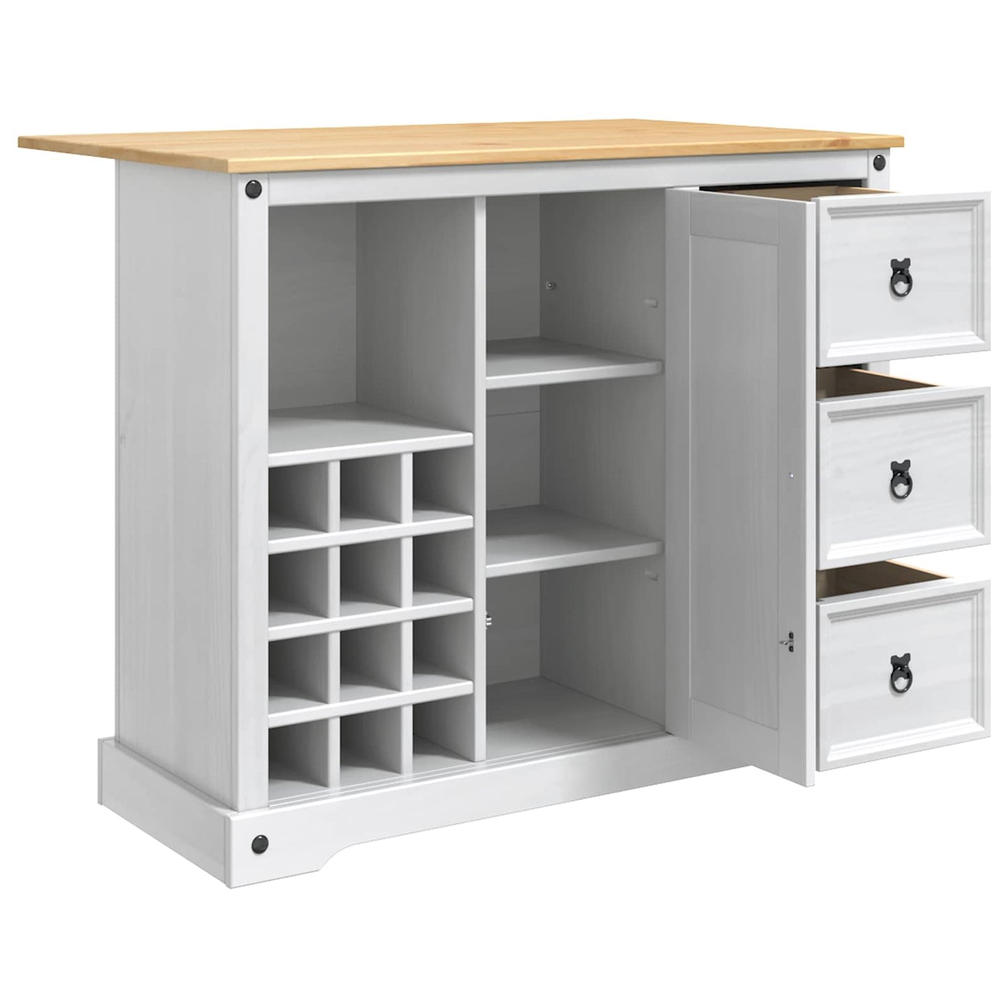 Køkkenopbevaring Hvid og Honning Voks 112 x 70 x 91,5 cm