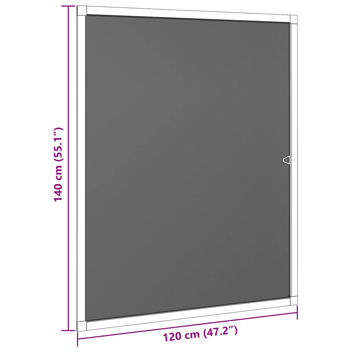 Insektnet til vinduer Hvid 120 x 140 cm Aluminium og glasfiber