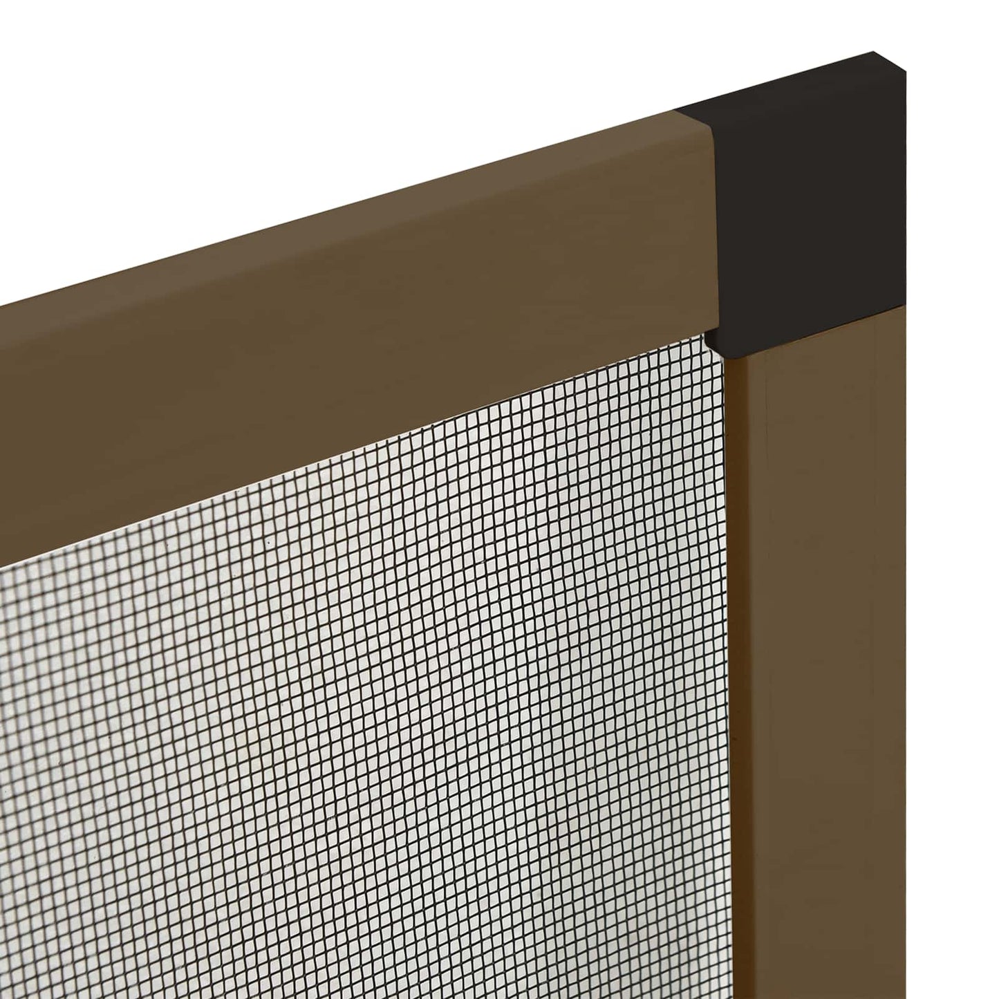 Insektnet til vinduer Brun 110 x 130 cm Aluminium og glasfiber
