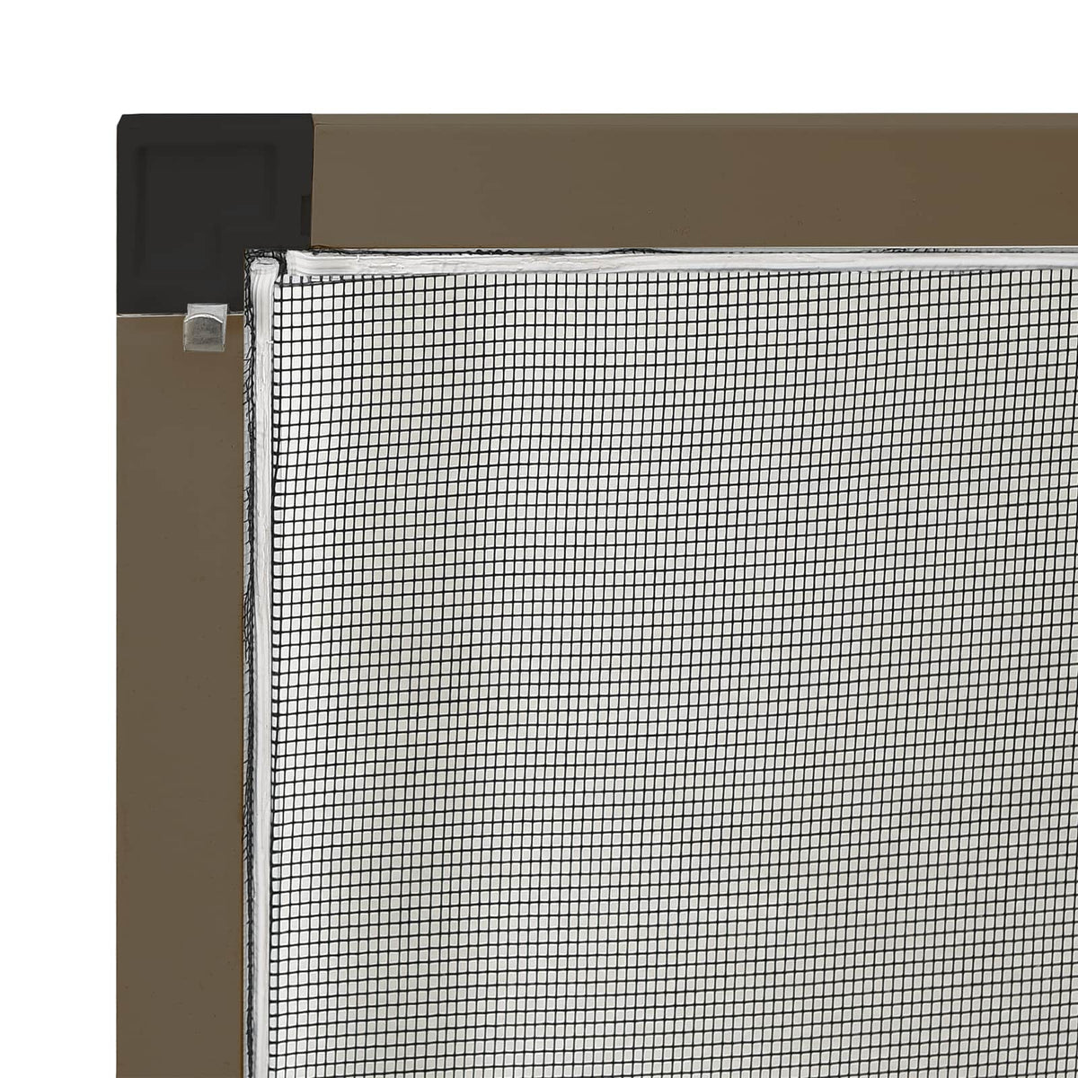 Insektnet til vinduer Brun 110 x 130 cm Aluminium og glasfiber
