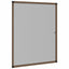 Insektnet til vinduer Brun 110 x 130 cm Aluminium og glasfiber