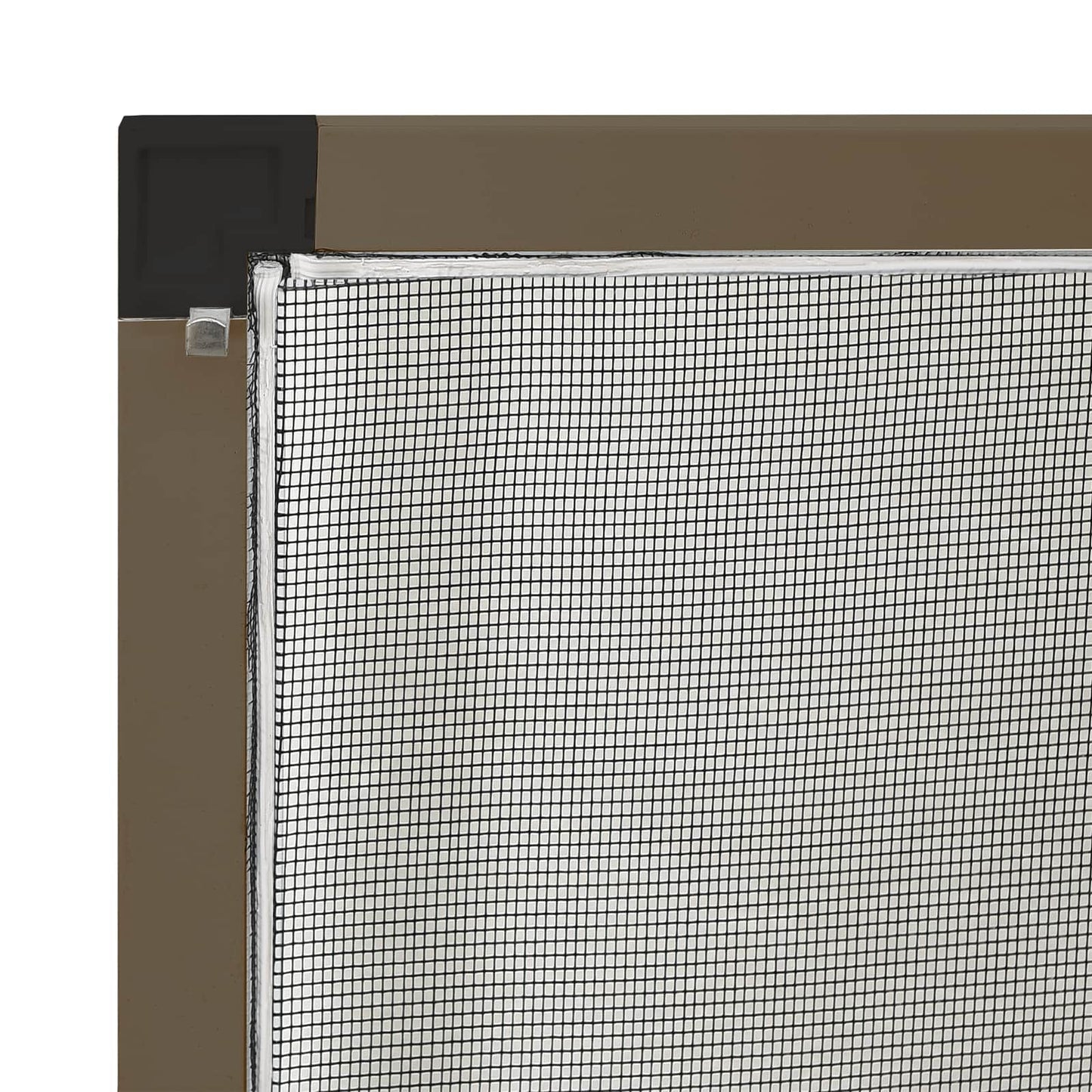 Insektnet til vinduer Brun 120 x 140 cm Aluminium og glasfiber
