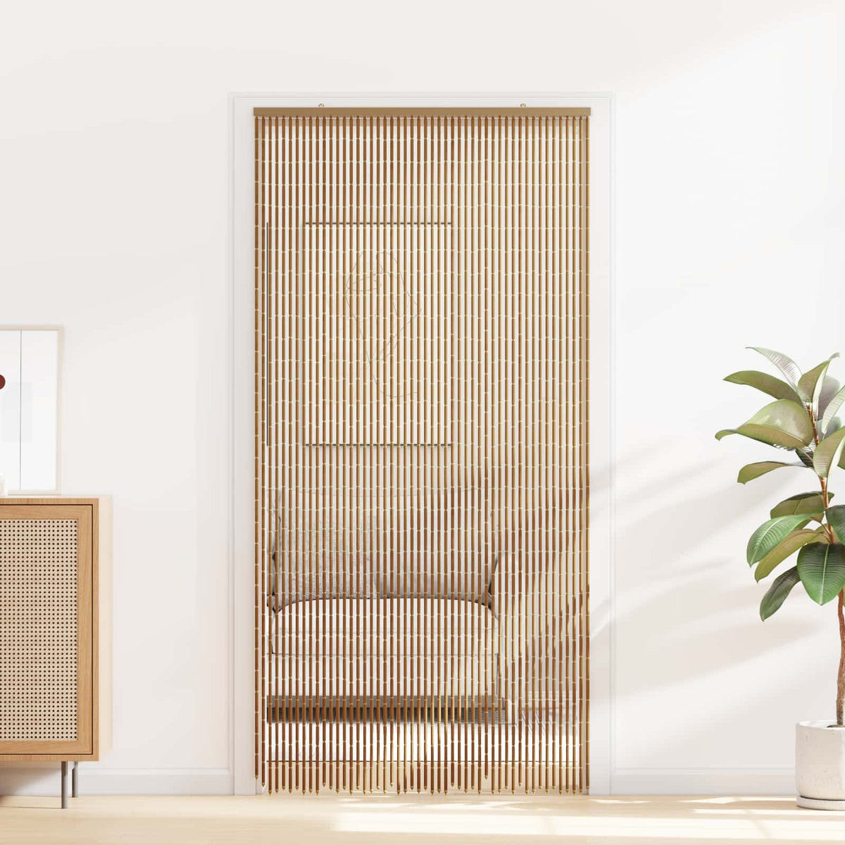 Insekt Dør Gardin flerfarvet 100 x 200 cm Bambus