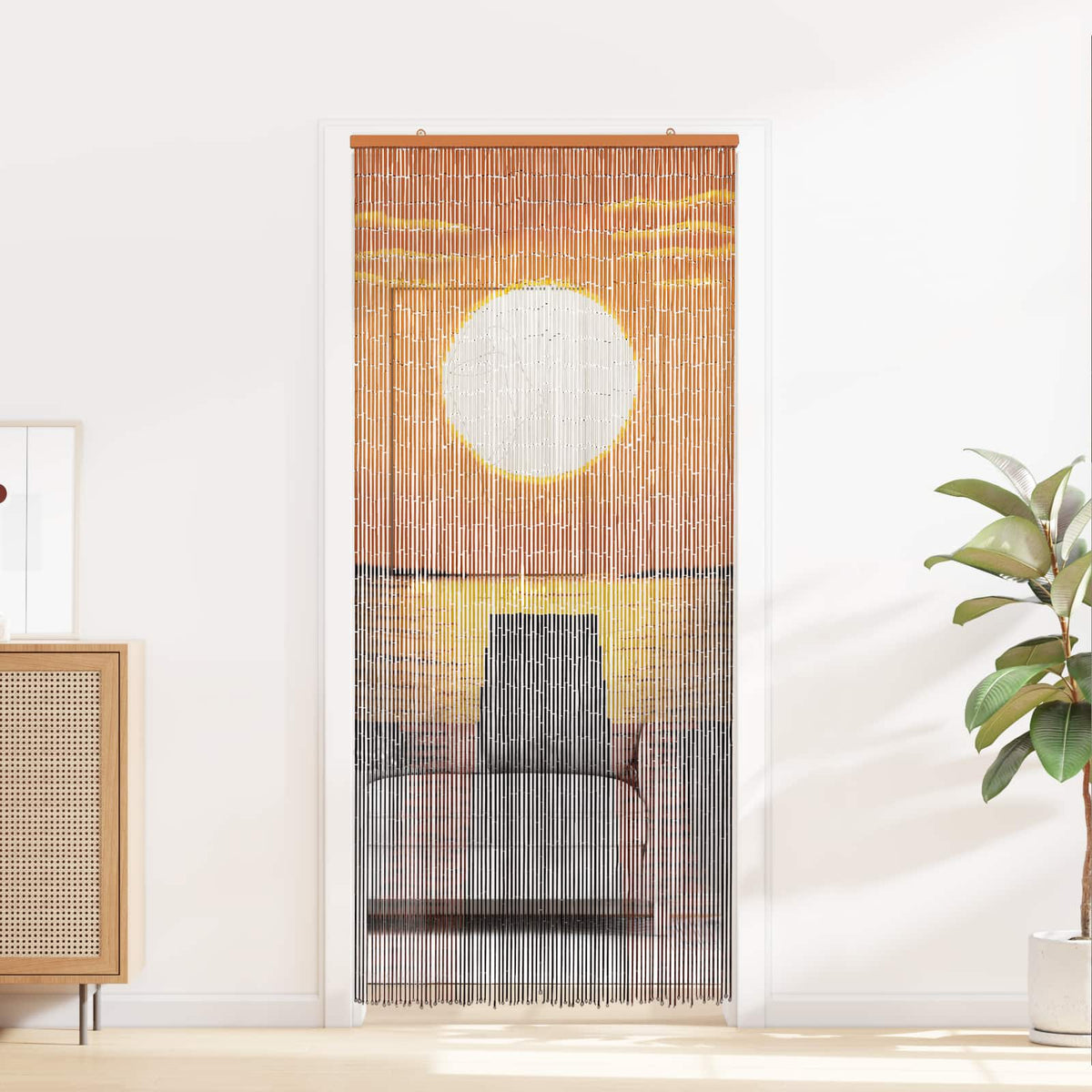 Insekt Dør Gardin flerfarvet 90 x 200 cm Bambus