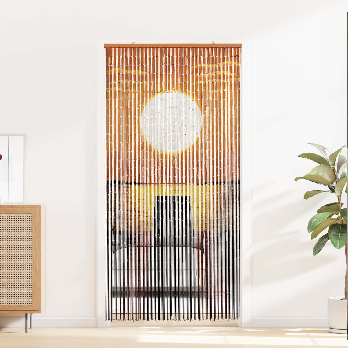 Insekt Dør Gardin flerfarvet 100 x 200 cm Bambus