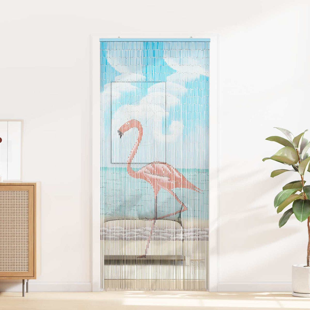 Insekt Dør Gardin flerfarvet 90 x 200 cm Bambus