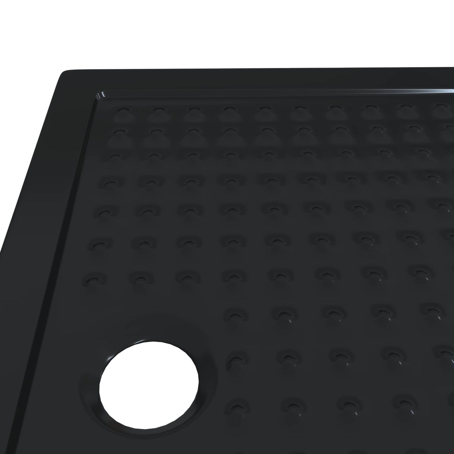 Brusebund Tray med Dots 100 x 80 x 4 cm ABS Sort
