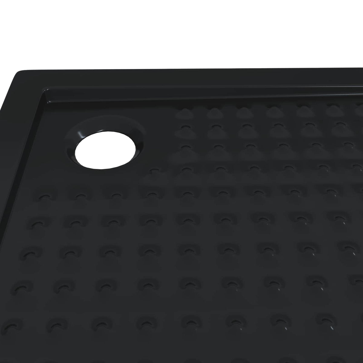 Brusebund Tray med Dots 90 x 90 x 4 cm ABS Sort