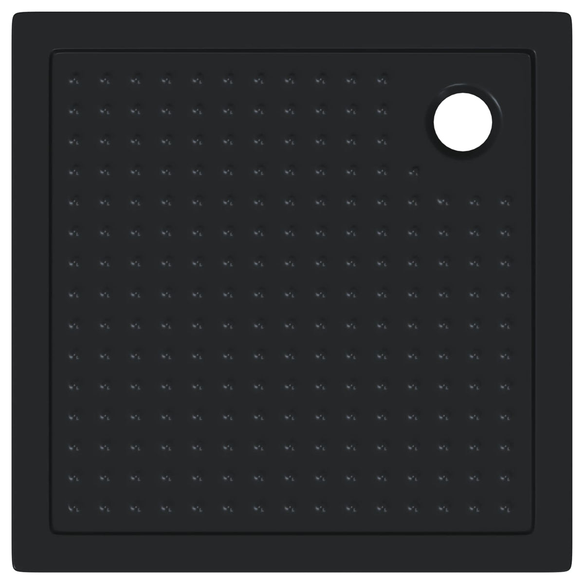 Brusebund Tray med Dots 90 x 90 x 4 cm ABS Sort