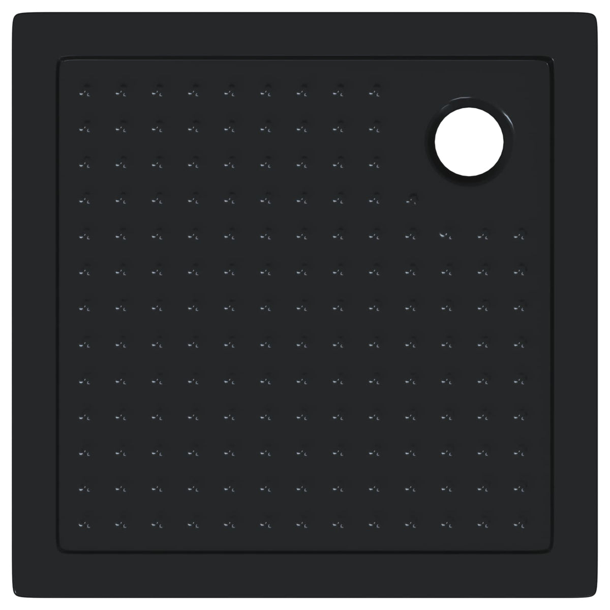 Brusebund Tray med Dots 80 x 80 x 4 cm ABS Sort