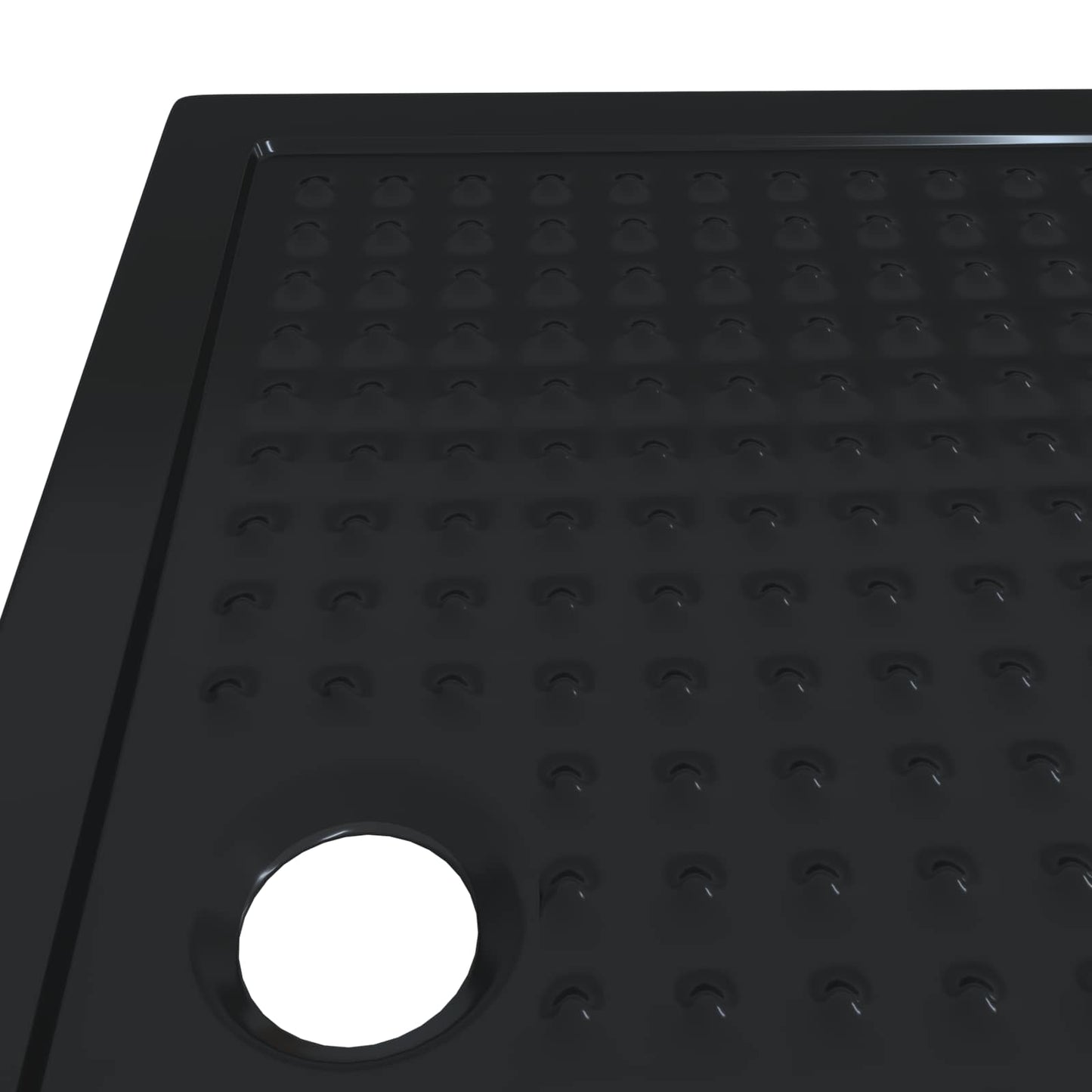 Brusebund Tray med Dots 120 x 80 x 4 cm ABS Sort