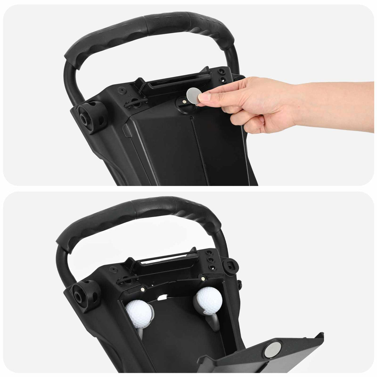 Golf Trolley Sort Jern Sammenklappelig