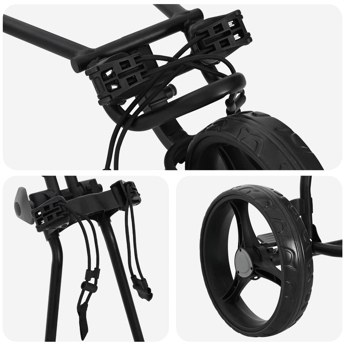 Golf Trolley Sort Jern Sammenklappelig