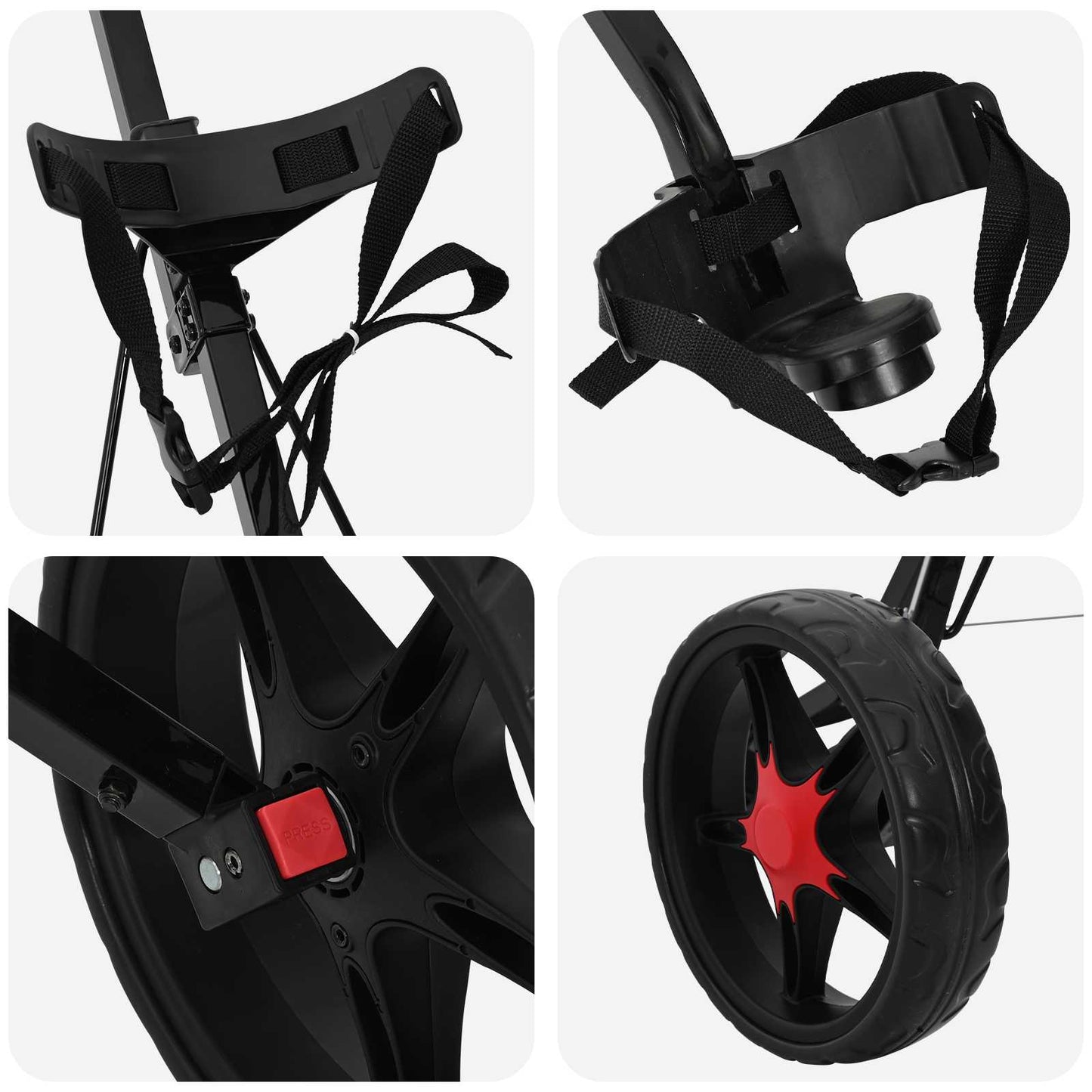 Golf Trolley Sort Jern Sammenklappelig