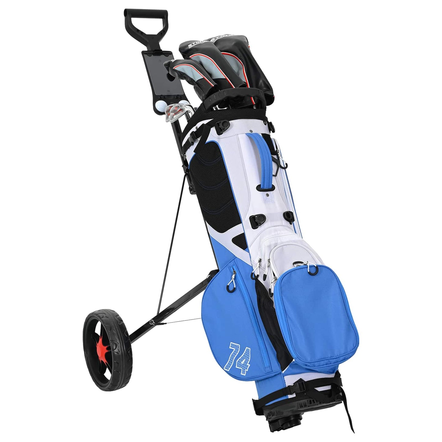 Golf Trolley Sort Jern Sammenklappelig