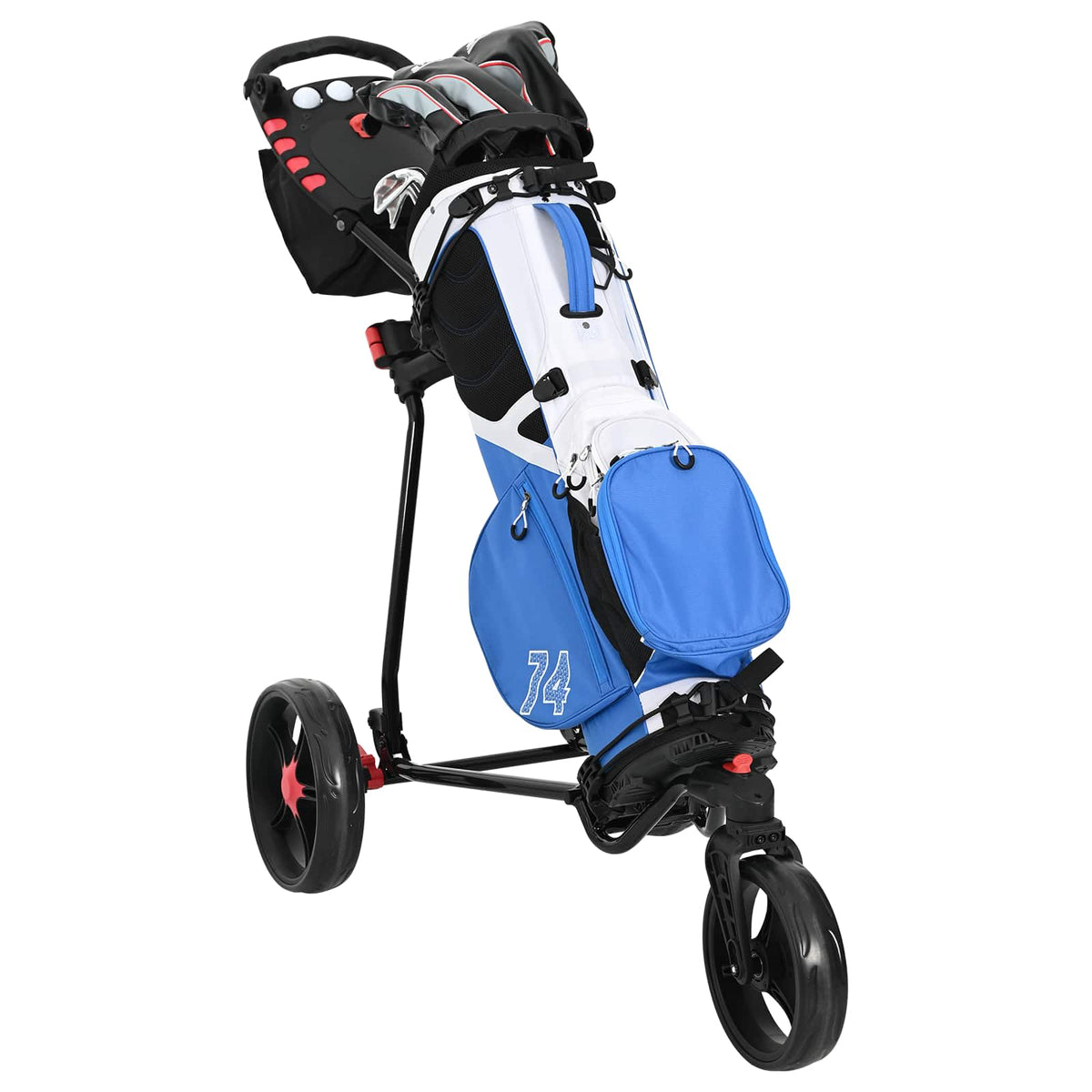Golf Trolley Sort Jern Sammenklappelig