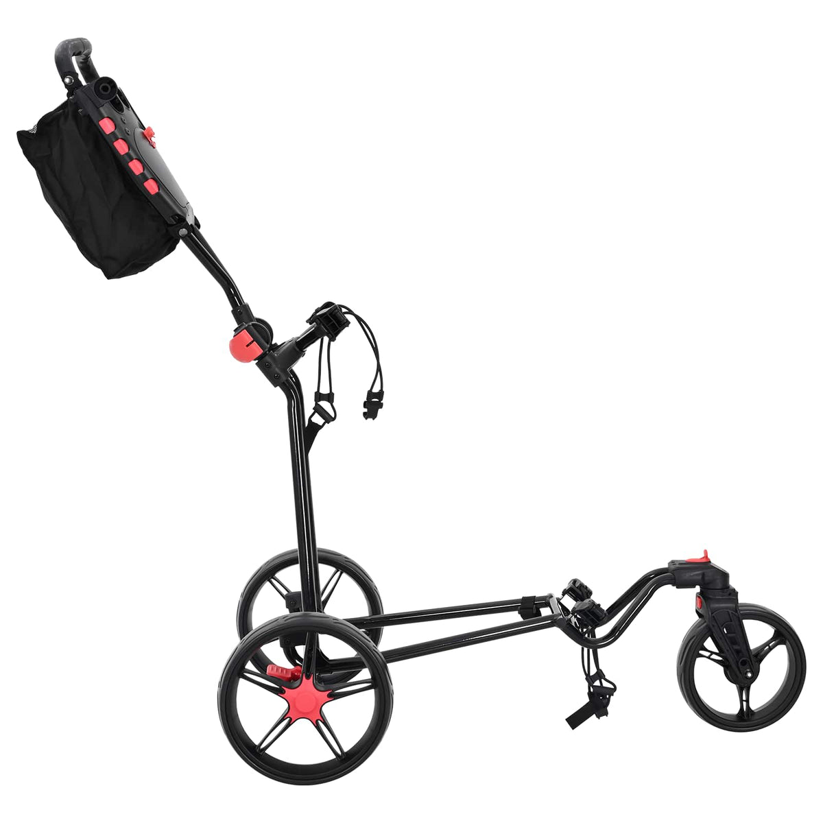 Golf Trolley Sort Jern Sammenklappelig