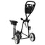 Golf Trolley med sæde Sort og Hvid Jern Sammenklappelig