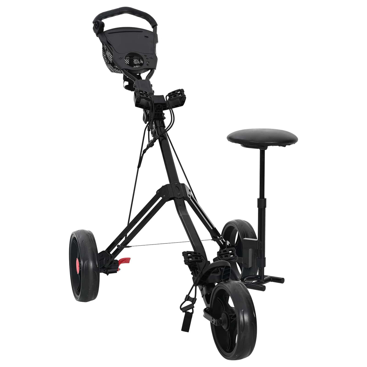Golf Trolley med sæde Sort 95 x 69 x 114 cm Jern