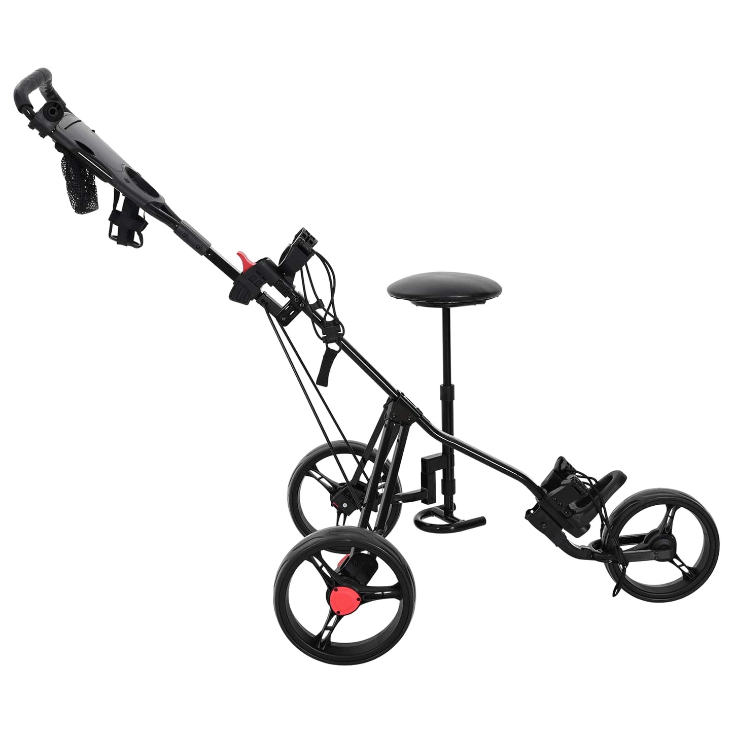 Golf Trolley med sæde Sort 95 x 69 x 114 cm Jern