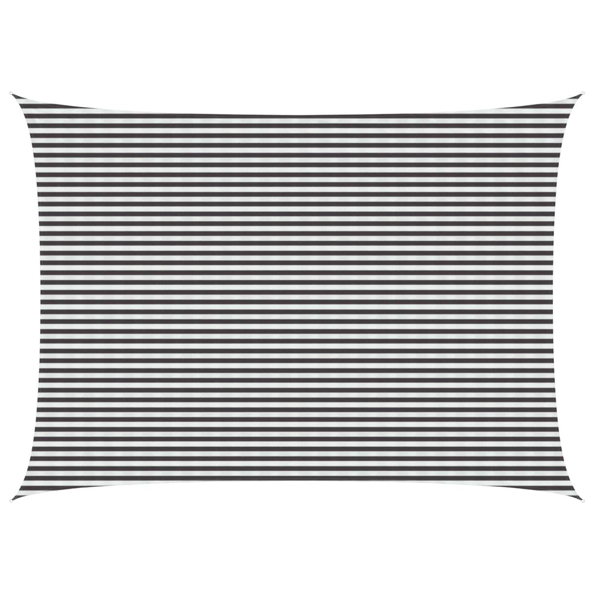 Solsejl 5 x 8 m HDPE Rektangulær Anthracit og hvid