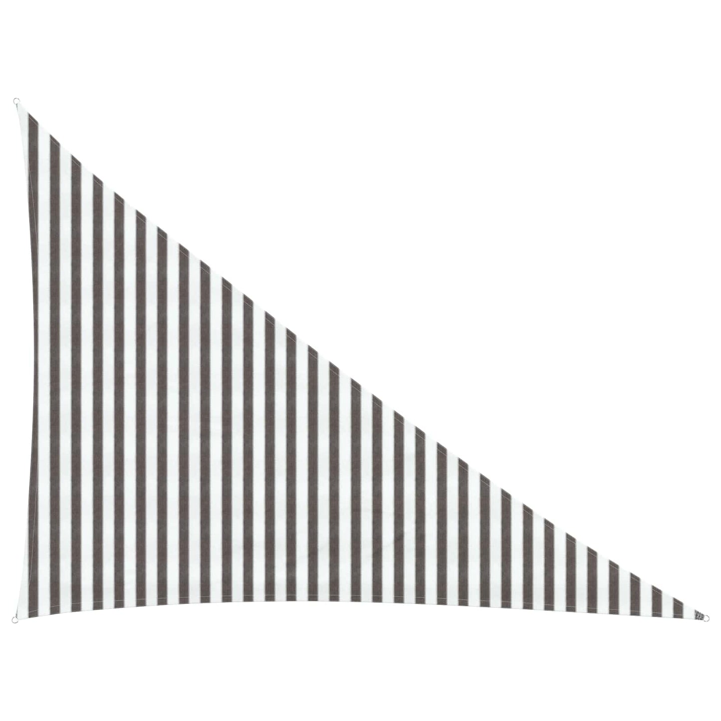 Solsejl 3 x 4 x 5 m HDPE Trekantet Lys Grå og Hvid