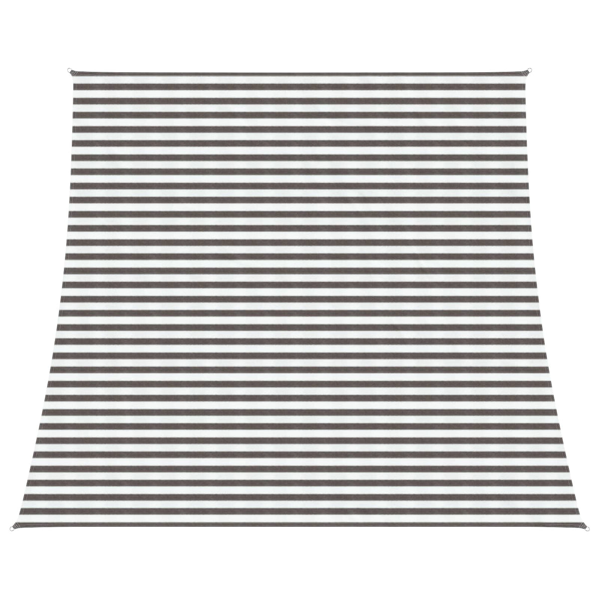 Solsejl 4 / 5 x 4 m HDPE Rektangulær Lys Grå og Hvid