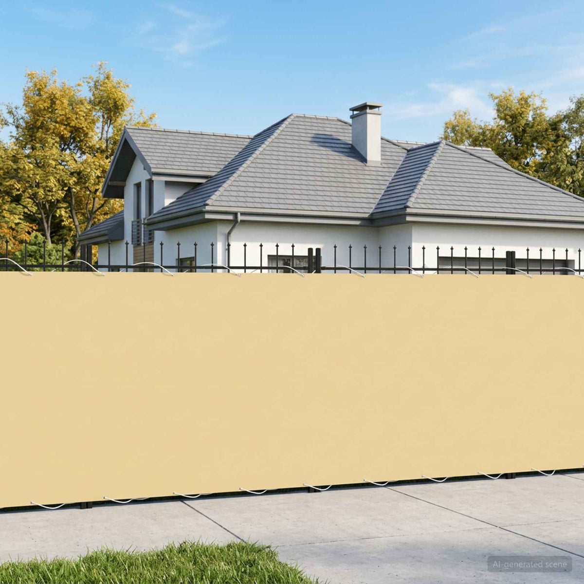 Balkon Afskærmning 150 x 200 cm Stof med PU-belægning